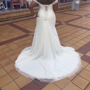 Ivory Wedding Dress with Beaded Detail